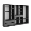 Vicco Armoire à vêtements Anthracite 280x200cm Lot de 3