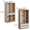 Vicco Armoire à vêtements Sonoma 200x200cm Lot de 2