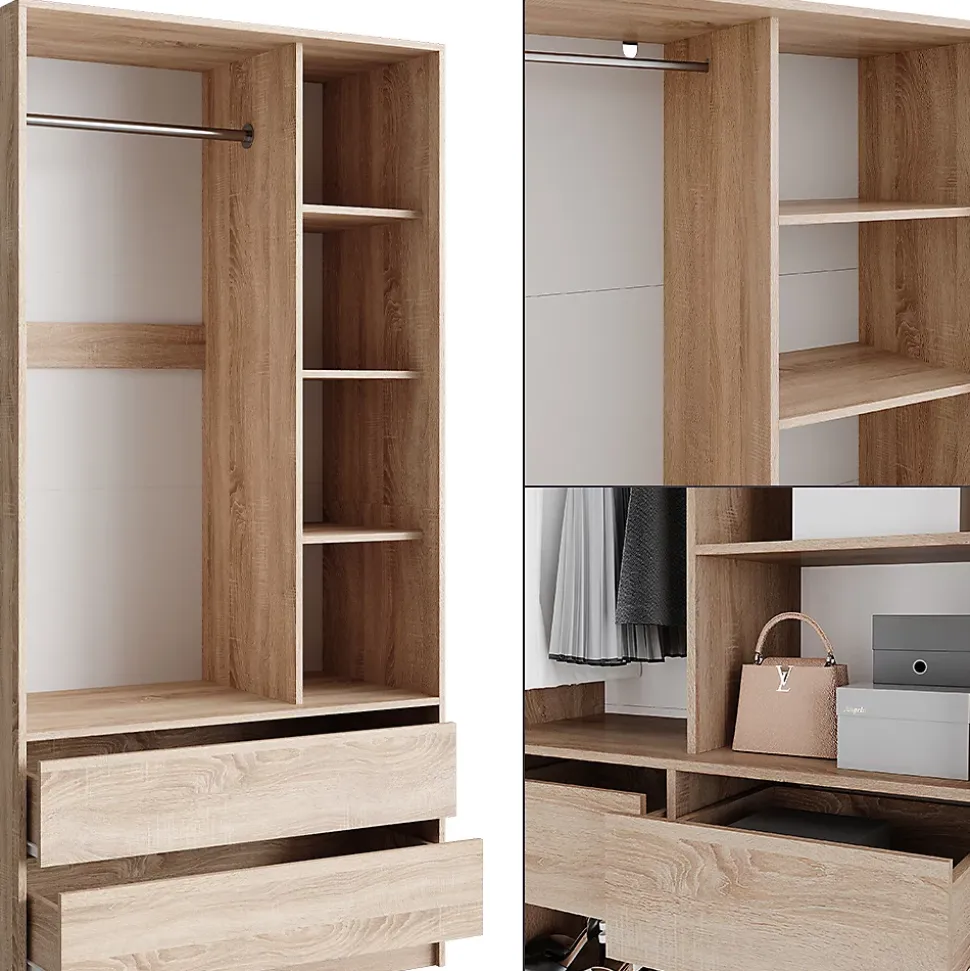 Vicco Armoire à vêtements Sonoma 200x200cm Lot de 2