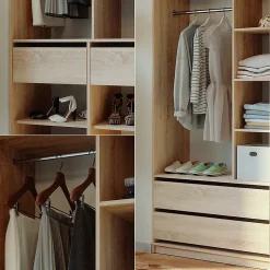 Vicco Armoire à vêtements Sonoma 200x200cm Lot de 2