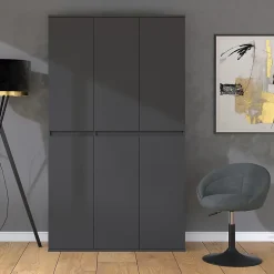 Vicco Armoire Anthracite 111x191.5cm avec 6 portes