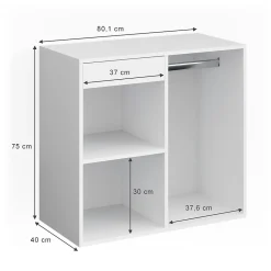 Vicco Armoire dappoint Blanc 80.1x75cm