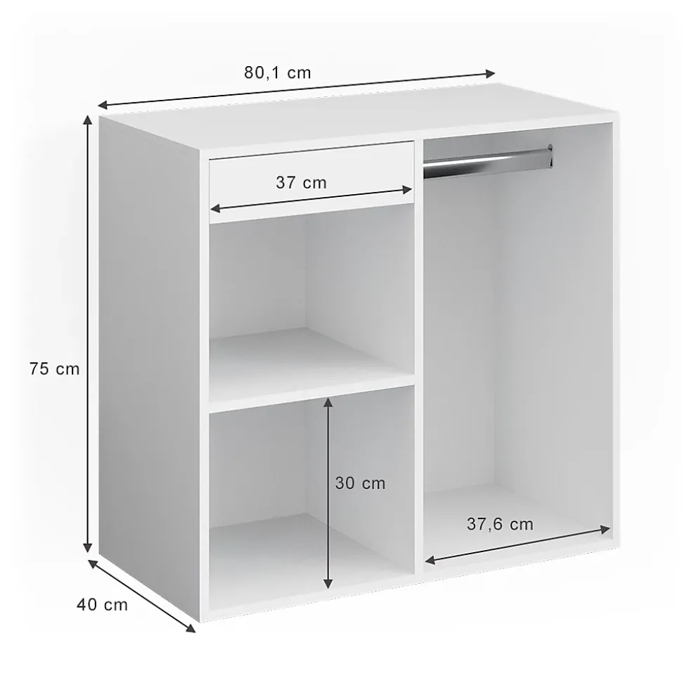 Vicco Armoire dappoint Blanc 80.1x75cm