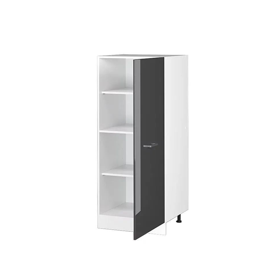 Vicco Armoire haute universelle Anthracite Haute brillance 60cm avec grande porte