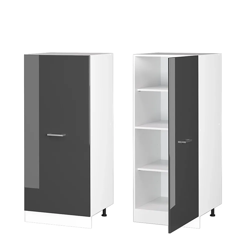 Vicco Armoire haute universelle Anthracite Haute brillance 60cm avec grande porte