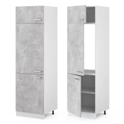 Vicco Armoire haute universelle Béton 60cm avec portes