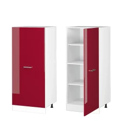 Vicco Armoire haute universelle Rouge bordeaux Haute brillance 60cm avec grande porte