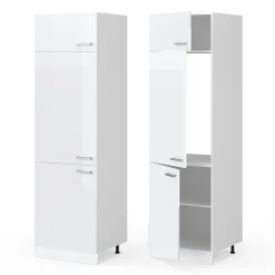 Vicco Armoire haute universelle Blanc Haute brillance 60cm avec portes