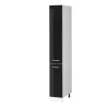 Vicco Armoire haute universelle Noir Haute brillance 30cm avec portes