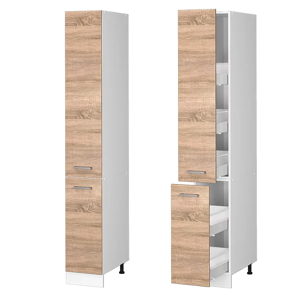 Vicco Armoire haute universelle Sonoma 30cm avec portes