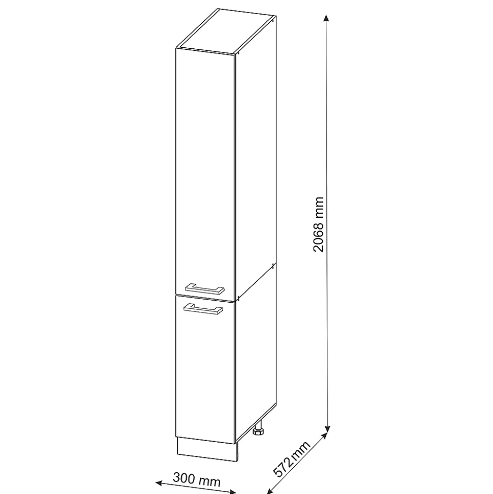 Vicco Armoire haute universelle Sonoma 30cm avec portes