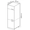 Vicco Armoire haute universelle Rouge bordeaux Haute brillance 60cm avec portes