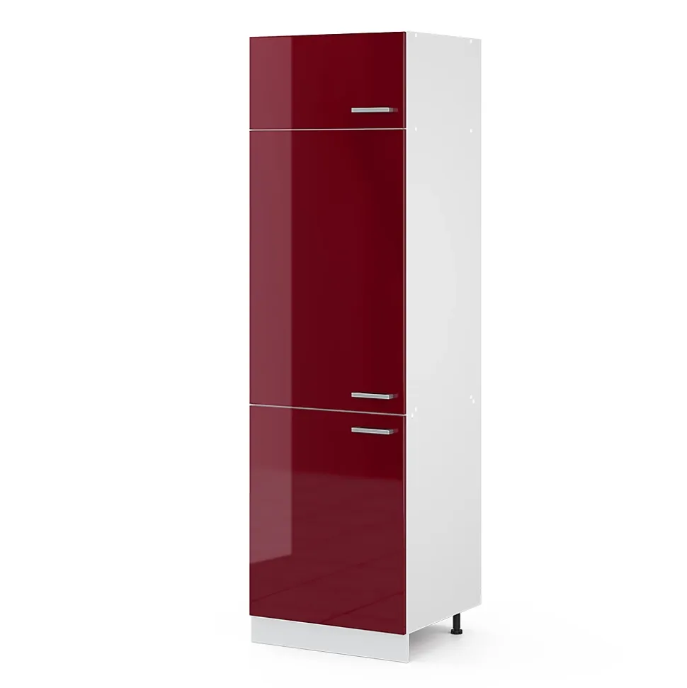Vicco Armoire haute universelle Rouge bordeaux Haute brillance 60cm avec portes