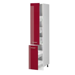 Vicco Armoire haute universelle Rouge bordeaux Haute brillance 30cm avec portes