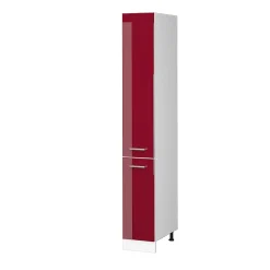 Vicco Armoire haute universelle Rouge bordeaux Haute brillance 30cm avec portes