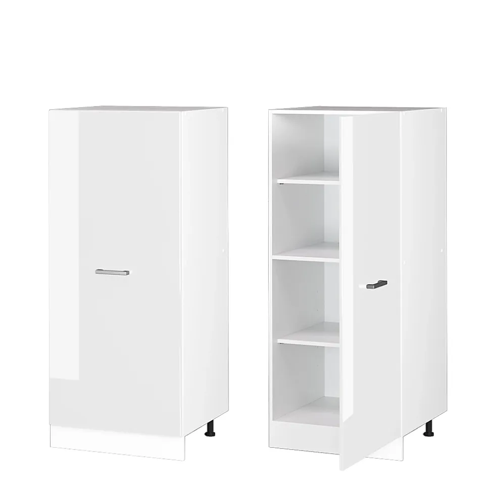 Vicco Armoire haute universelle Blanc Haute brillance 60cm avec grande porte