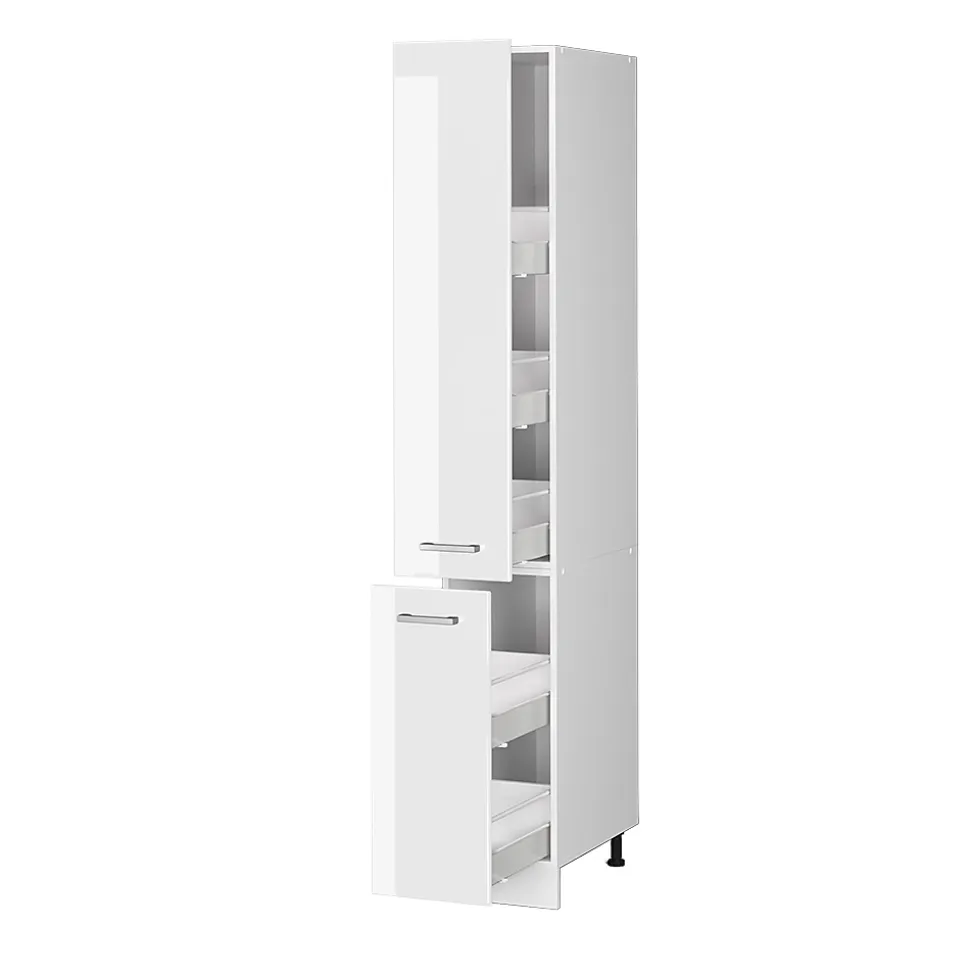 Vicco Armoire haute universelle Blanc Haute brillance 30cm avec portes