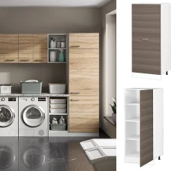 Vicco Armoire haute universelle Gris 60cm avec grande porte
