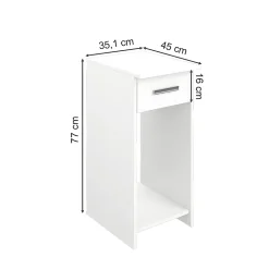 Vicco Armoire PC Blanc 35.1x45cm