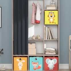 Vicco Armoire pour enfants Sonoma 105.8x178.1cm Avec boîtes pliantes (multicolores)