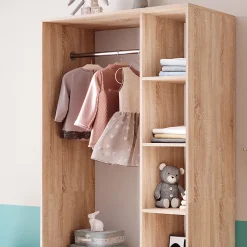Vicco Armoire pour enfants Sonoma 100x200cm avec 2 tiroirs