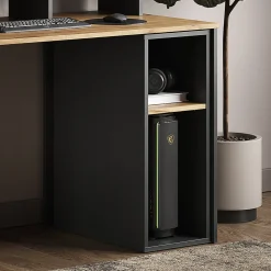 Vicco Armoire pour PC Anthracite/chêne doré 28.5x50cm ,2 compartiments