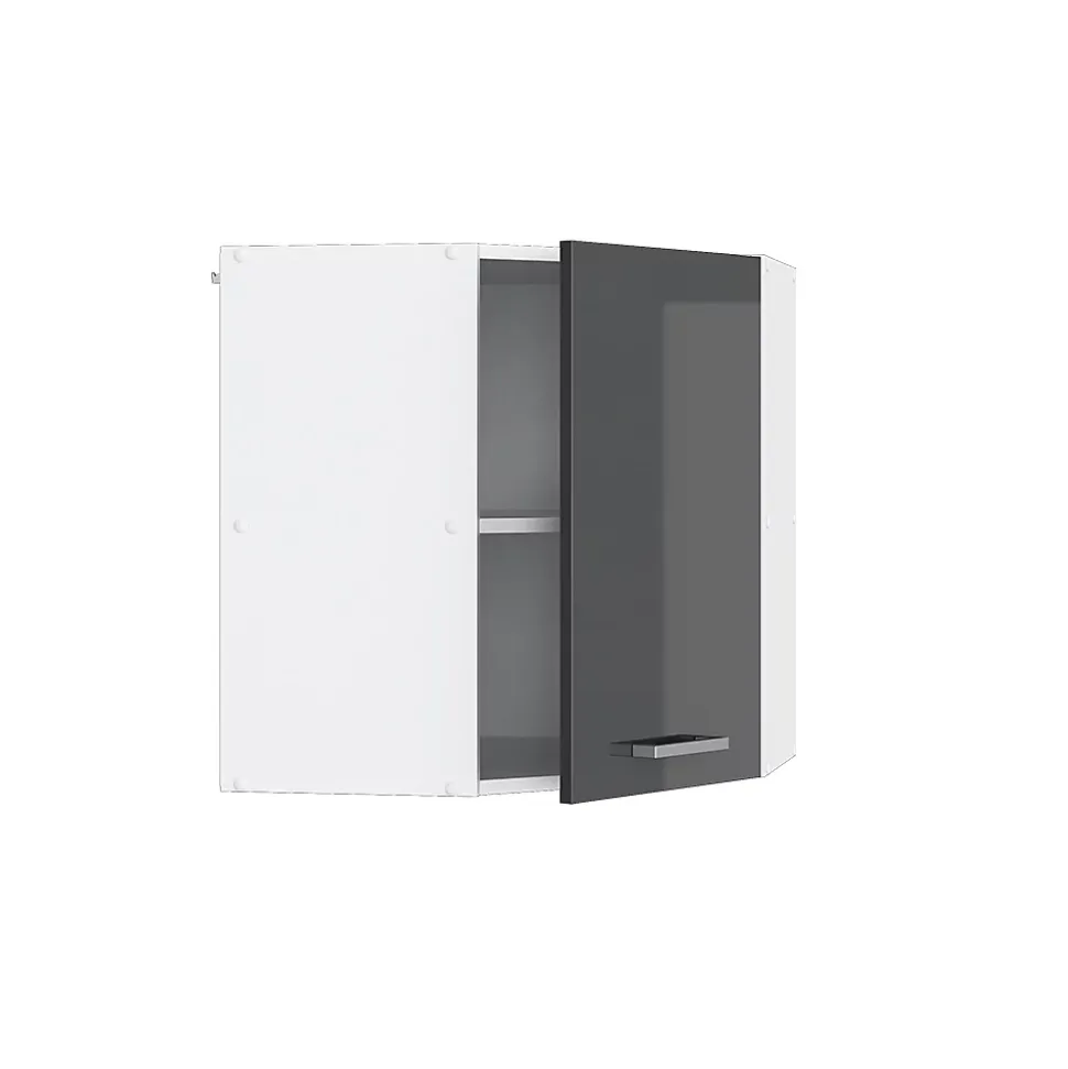 Vicco Armoire suspendue Anthracite Haute brillance 57cm armoire dangle suspendue avec porte