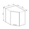 Vicco Armoire suspendue Blanc Haute brillance 57cm armoire dangle suspendue avec porte