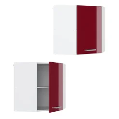 Vicco Armoire suspendue Rouge bordeaux Haute brillance 57cm armoire dangle suspendue avec porte