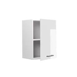 Vicco Armoire suspendue universelle Blanc Haute brillance 45cm avec porte