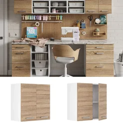Vicco Armoire suspendue universelle Sonoma 60cm avec portes