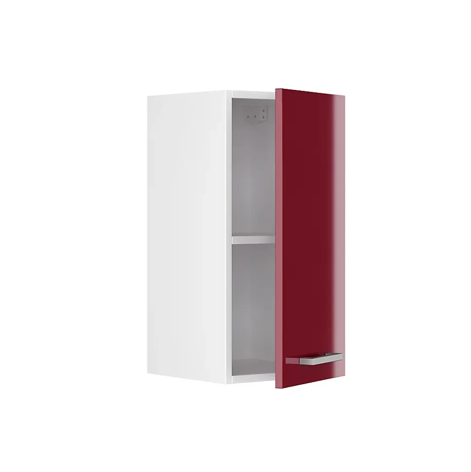 Vicco Armoire suspendue universelle Rouge bordeaux Haute brillance 30cm avec porte
