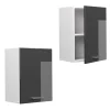 Vicco Armoire suspendue universelle Anthracite Haute brillance 45cm avec porte