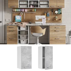 Vicco Armoire suspendue universelle Béton 30cm avec porte