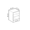 Vicco Armoire suspendue universelle Bleu-gris 40cm avec porte vitrée
