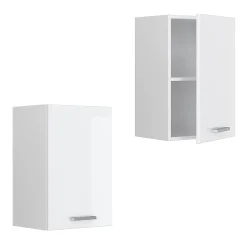 Vicco Armoire suspendue universelle Blanc Haute brillance 40cm avec étagères ouvertes