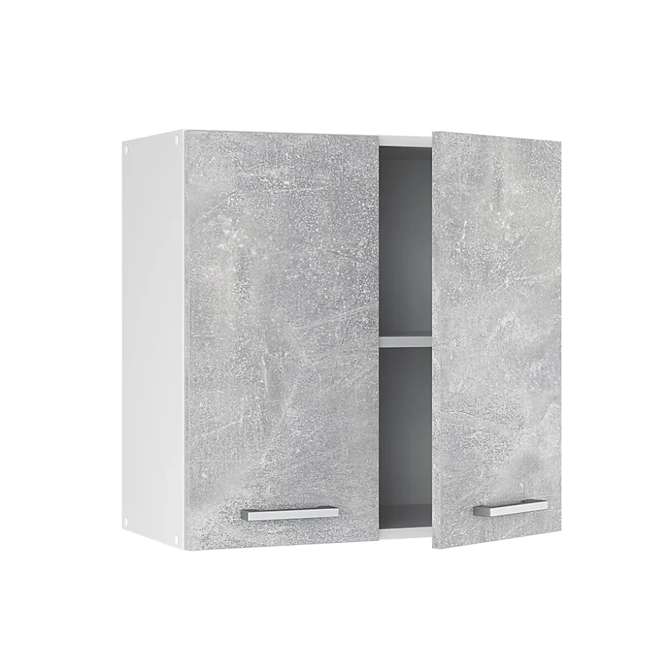 Vicco Armoire suspendue universelle Béton 60cm avec portes