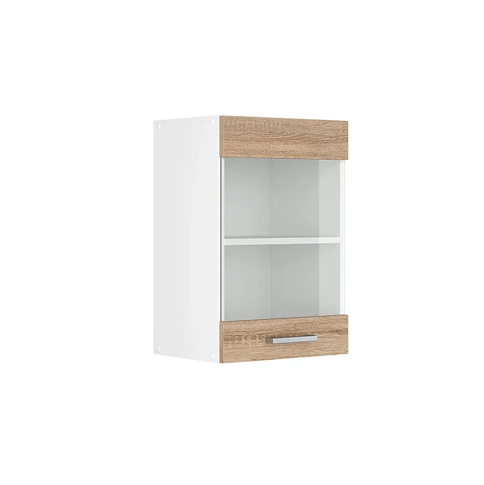 Vicco Armoire suspendue universelle Sonoma 40cm avec porte vitrée