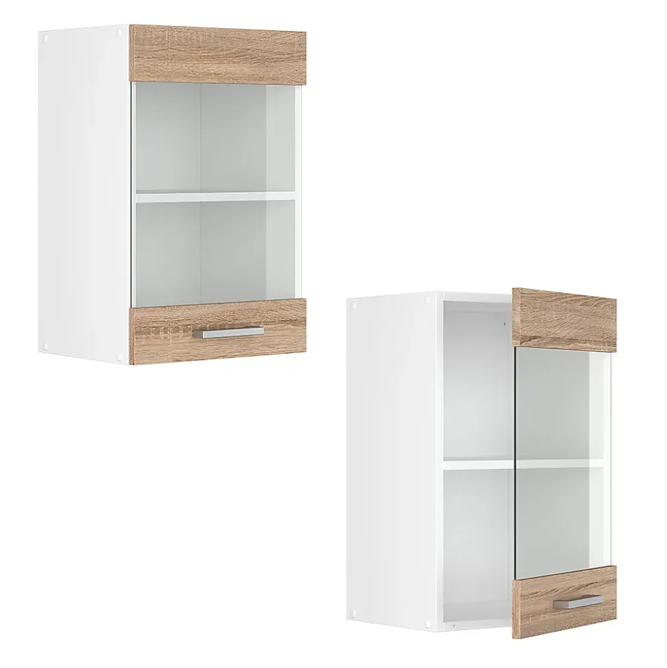 Vicco Armoire suspendue universelle Sonoma 40cm avec porte vitrée