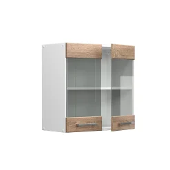 Vicco Armoire suspendue universelle Sonoma 60cm avec portes vitrées