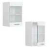 Vicco Armoire suspendue universelle Blanc Haute brillance 40cm avec porte vitrée