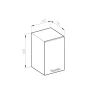 Vicco Armoire suspendue universelle Béton 45cm avec porte