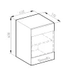 Vicco Armoire suspendue universelle Gris 40cm avec porte vitrée