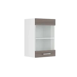 Vicco Armoire suspendue universelle Gris 40cm avec porte vitrée