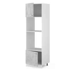 Vicco Armoire universelle Béton 60cm avec étagères ouvertes, et portes