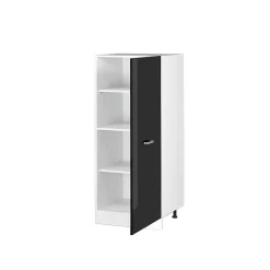 Vicco Armoire universelle Noir Haute brillance 60cm avec étagères ouvertes, et porte