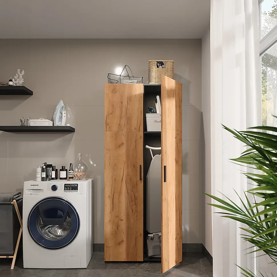 Vicco Armoire universelle Anthracite/chêne doré 80x183.8cm