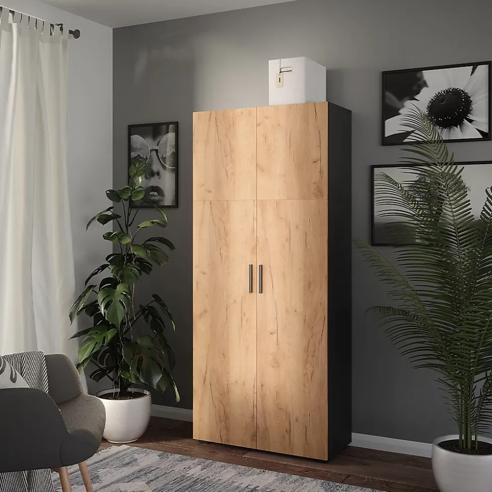 Vicco Armoire universelle Anthracite/chêne doré 80x183.8cm