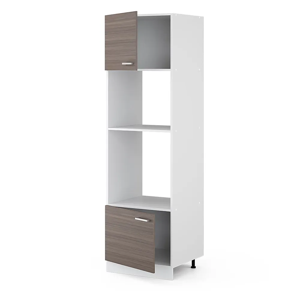 Vicco Armoire universelle Gris 60cm avec étagères ouvertes, et portes
