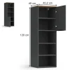 Vicco Armoire universelle Anthracite/Sonoma 40.2x120cm avec une porte